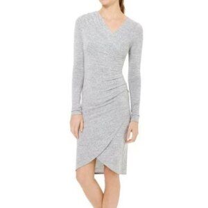 ARITZIA Wilfred Free Klum Knit Midi Wrap Dress. Grey US M